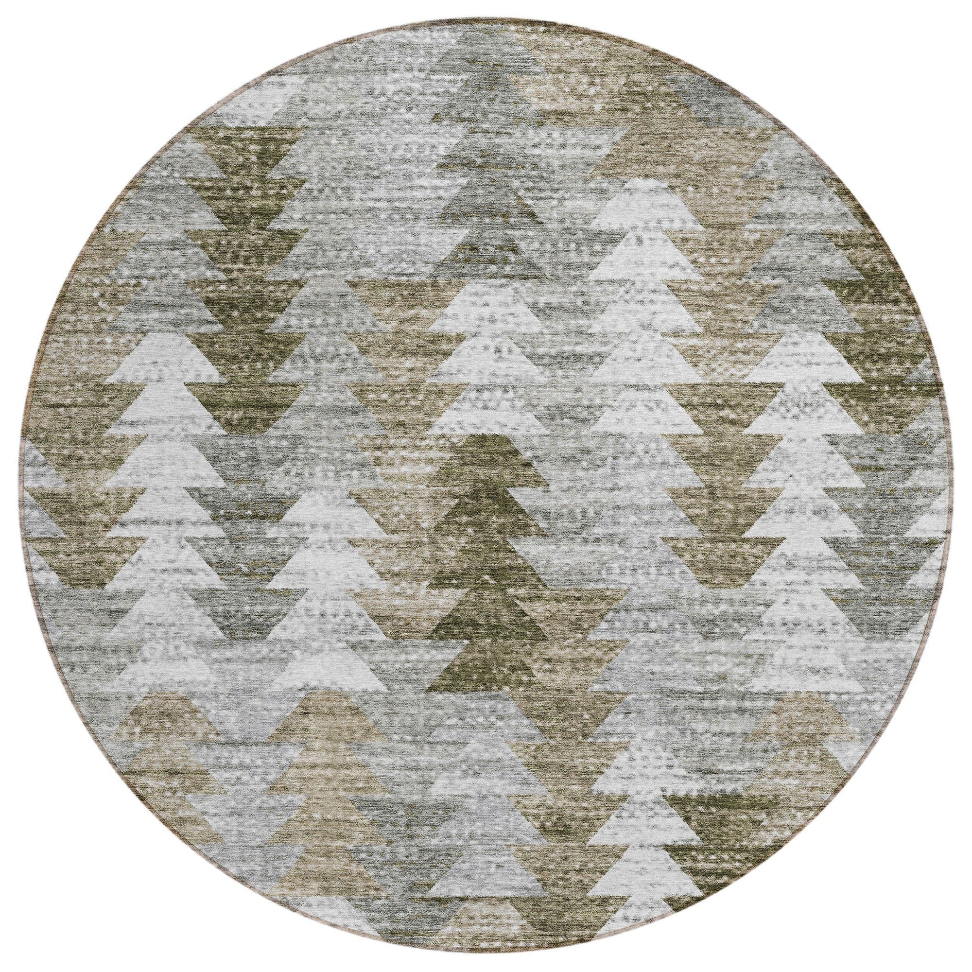 Addison Rugs Angled Checks Brown Washable Indoor-Outdoor Rug