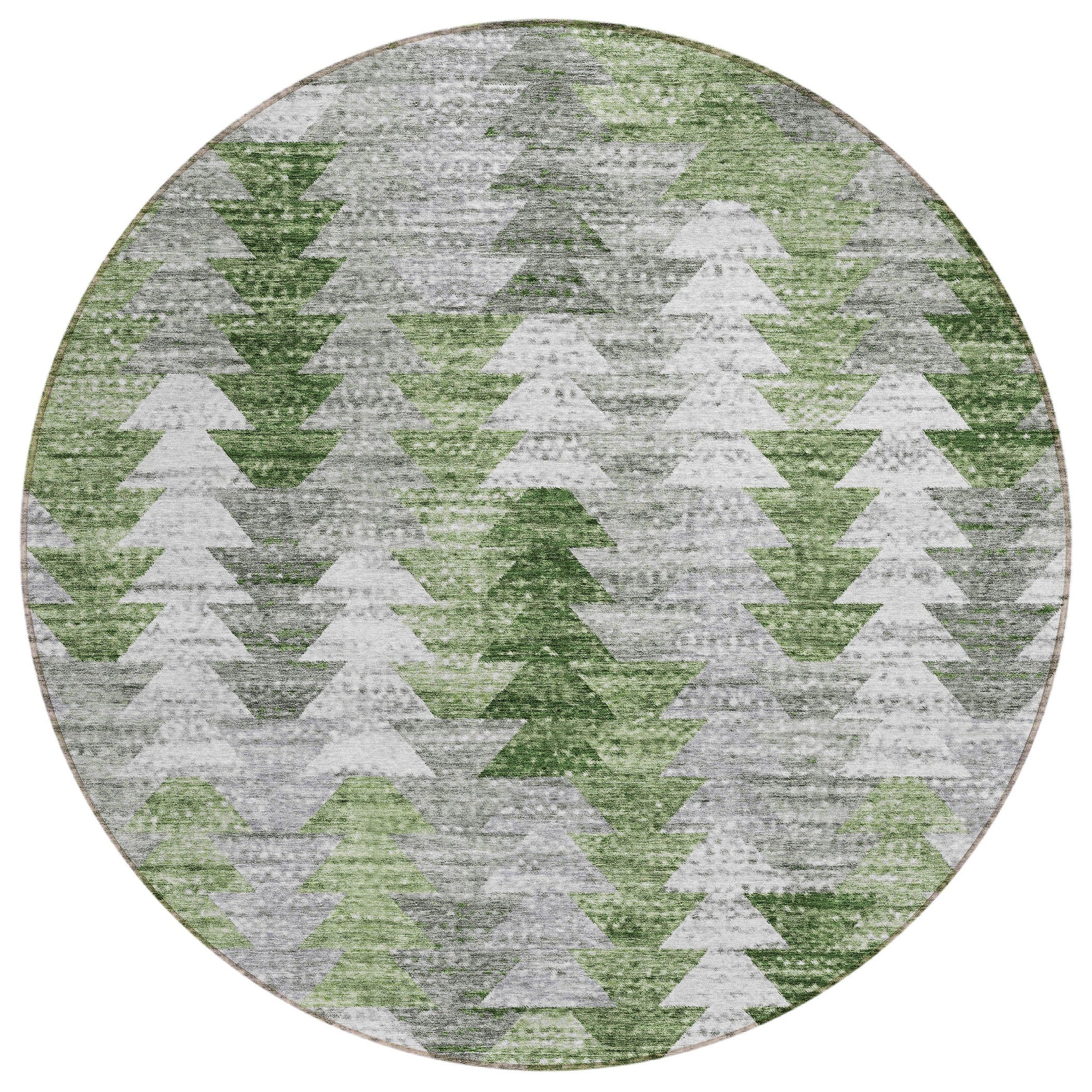 Addison Rugs Angled Checks Green Washable Indoor-Outdoor Rug