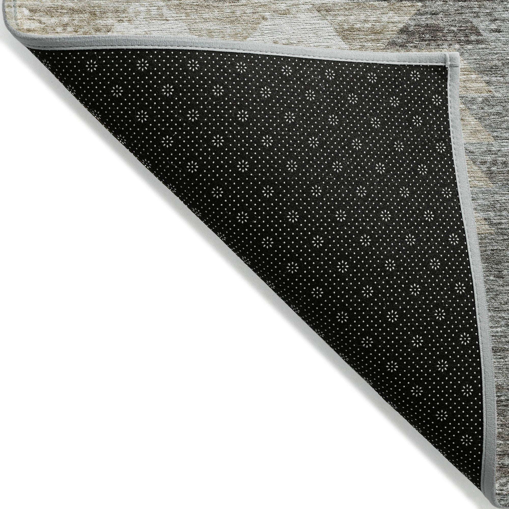Addison Rugs Angled Checks Taupe Washable Indoor-Outdoor Rug