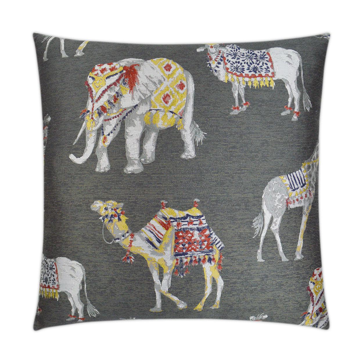 D.V. Kap Animal Show Grey Throw Pillow With Insert