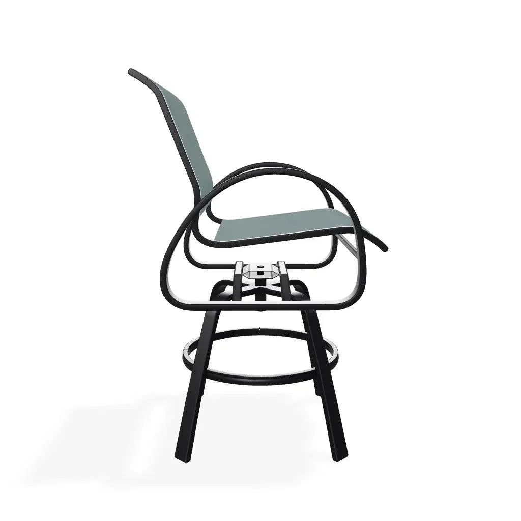 Telescope Aruba II Sling Balcony Height Swivel Outdoor Cafe Chair