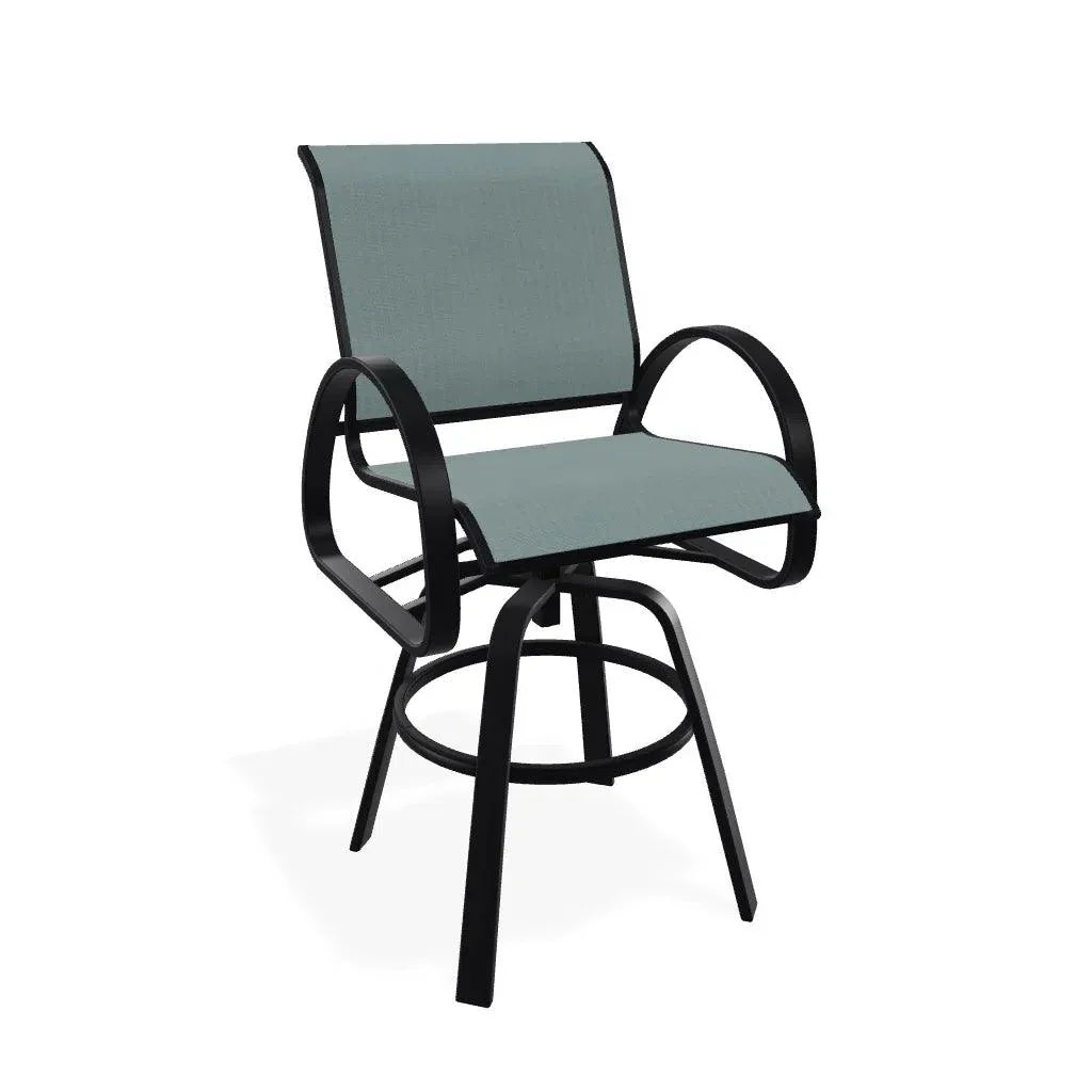 Telescope Aruba II Sling Bar Height Swivel Outdoor Cafe Chair