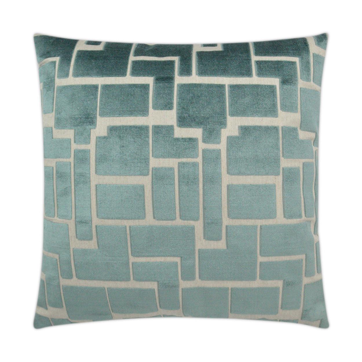 D.V. Kap Aura Mist Teal Throw Pillow With Insert