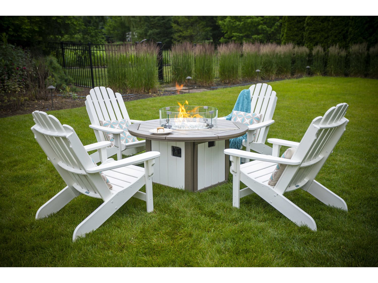 HDPE Round Fire Pit Table USA Made Elementz Blaze