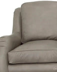 Bach Grey Leather Couch Benchmade In the USA -- view 2