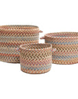 Bar Harbor Wood Braided Handmade Basket 3PC