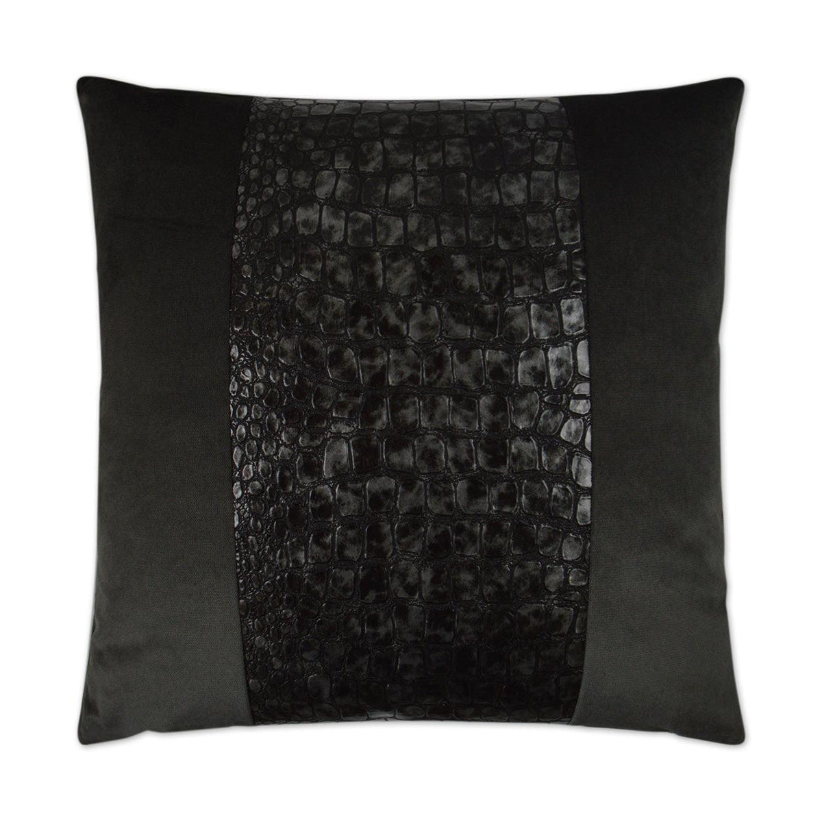 D.V. Kap Bayou Charcoal Black Throw Pillow With Insert