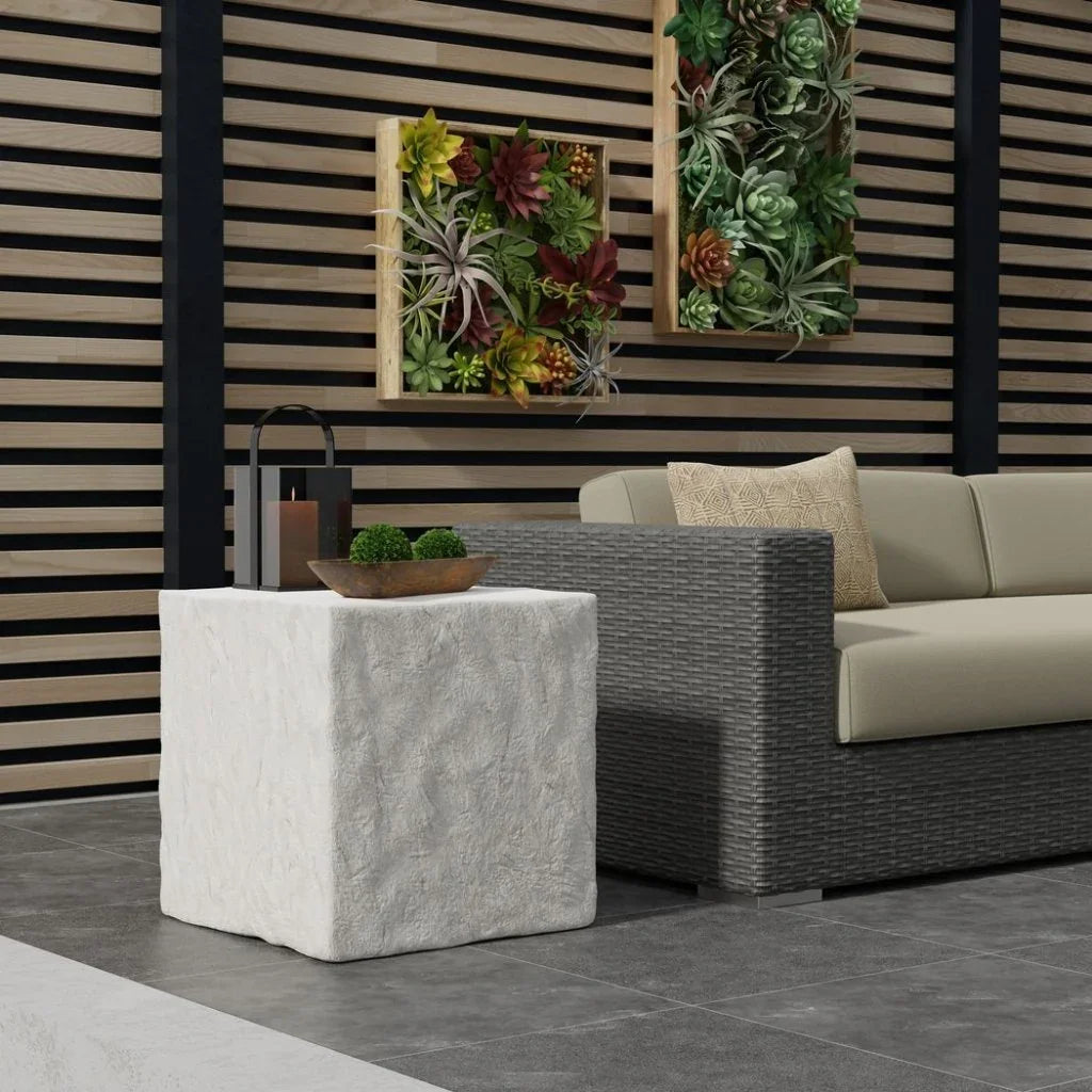 Bazaar Concrete Outdoor End Table - LOOMLAN - Sunset West - Outdoor Side Tables