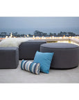 Bazaar Sunbrella Round Outdoor Ottoman-Outdoor Ottomans-Sunset West-LOOMLAN