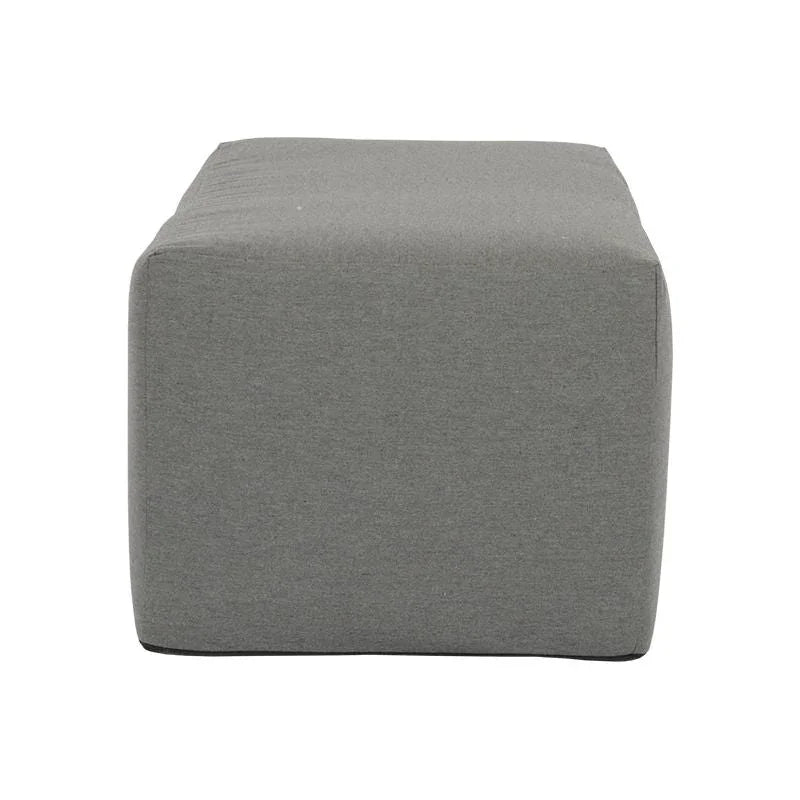 Bazaar Weatherproof Outdoor Ottoman-Outdoor Ottomans-Sunset West-LOOMLAN