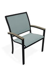 Bazza Dining Height Stacking Cafe Chair MGP Arm Accents