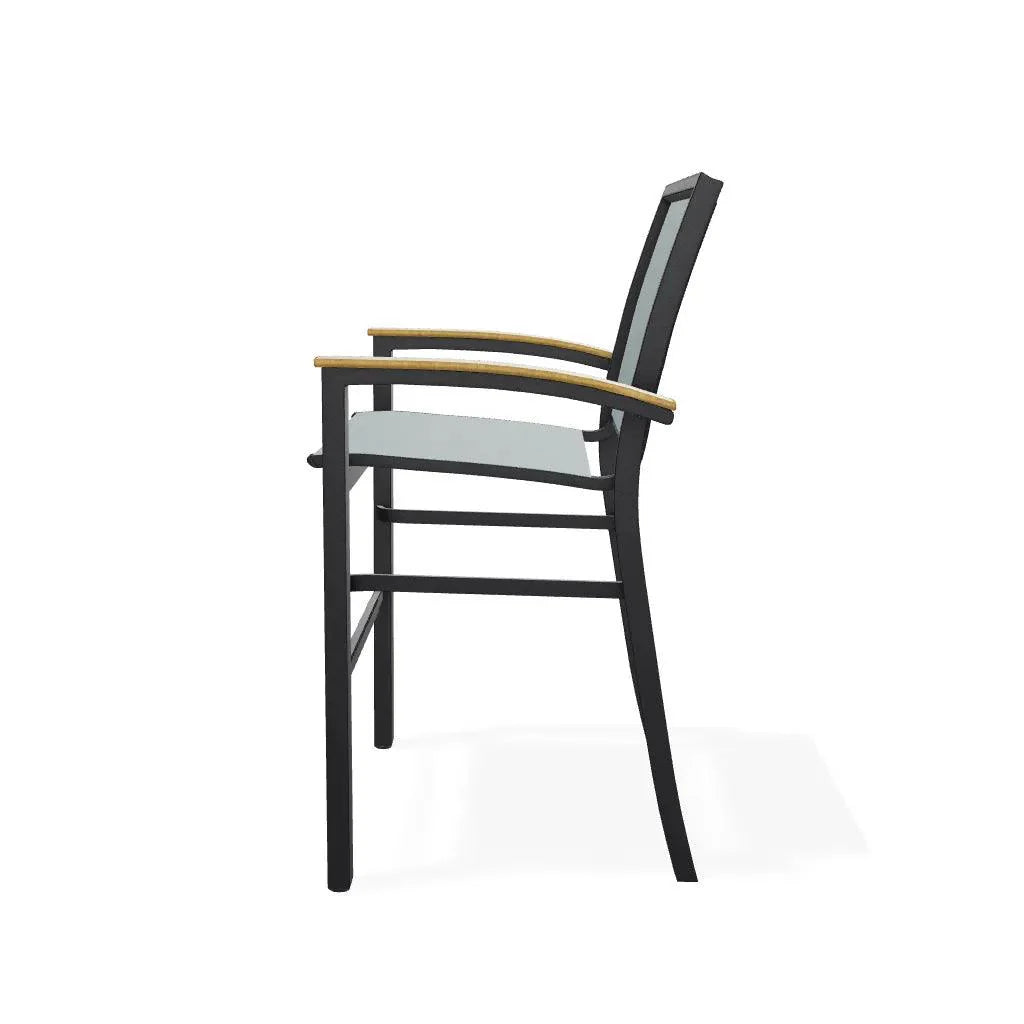 Bazza Stacking Bar Height Polymer Armed Cafe Chair