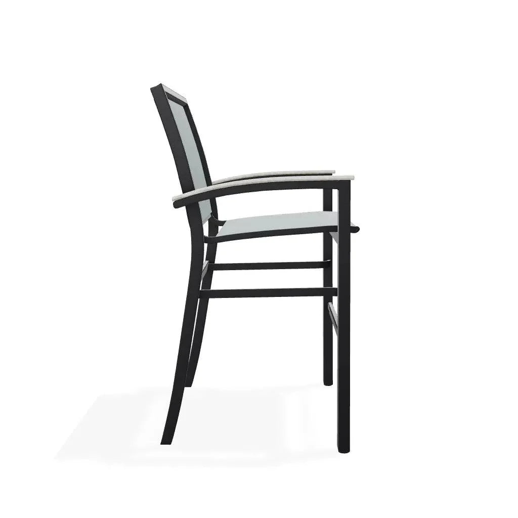 Bazza Stacking Bar Height Polymer Armed Cafe Chair