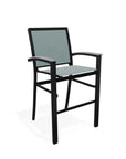 Bazza Stacking Bar Height Polymer Armed Cafe Chair