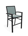 Bazza Stacking Bar Height Polymer Armed Cafe Chair