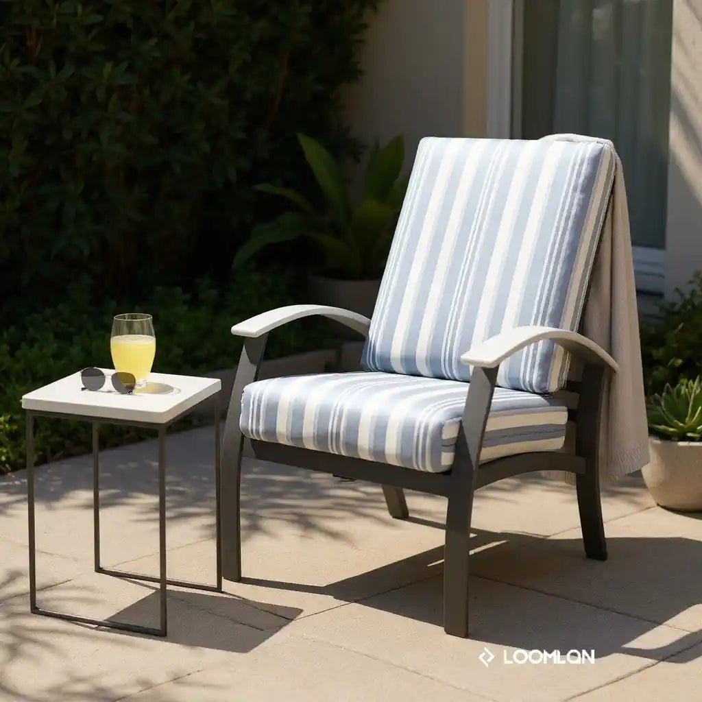 Telescope Belle Isle Deep Seat Aluminum Frame Outdoor Arm Chair