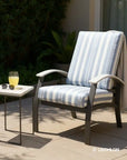 Telescope Belle Isle Deep Seat Aluminum Frame Outdoor Arm Chair