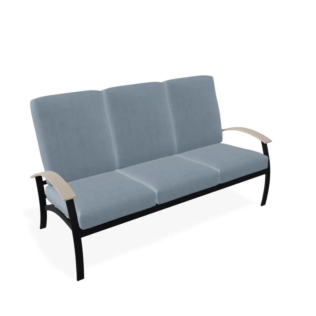 Belle Isle Cushion Three-Seat Sofa MGP Arms