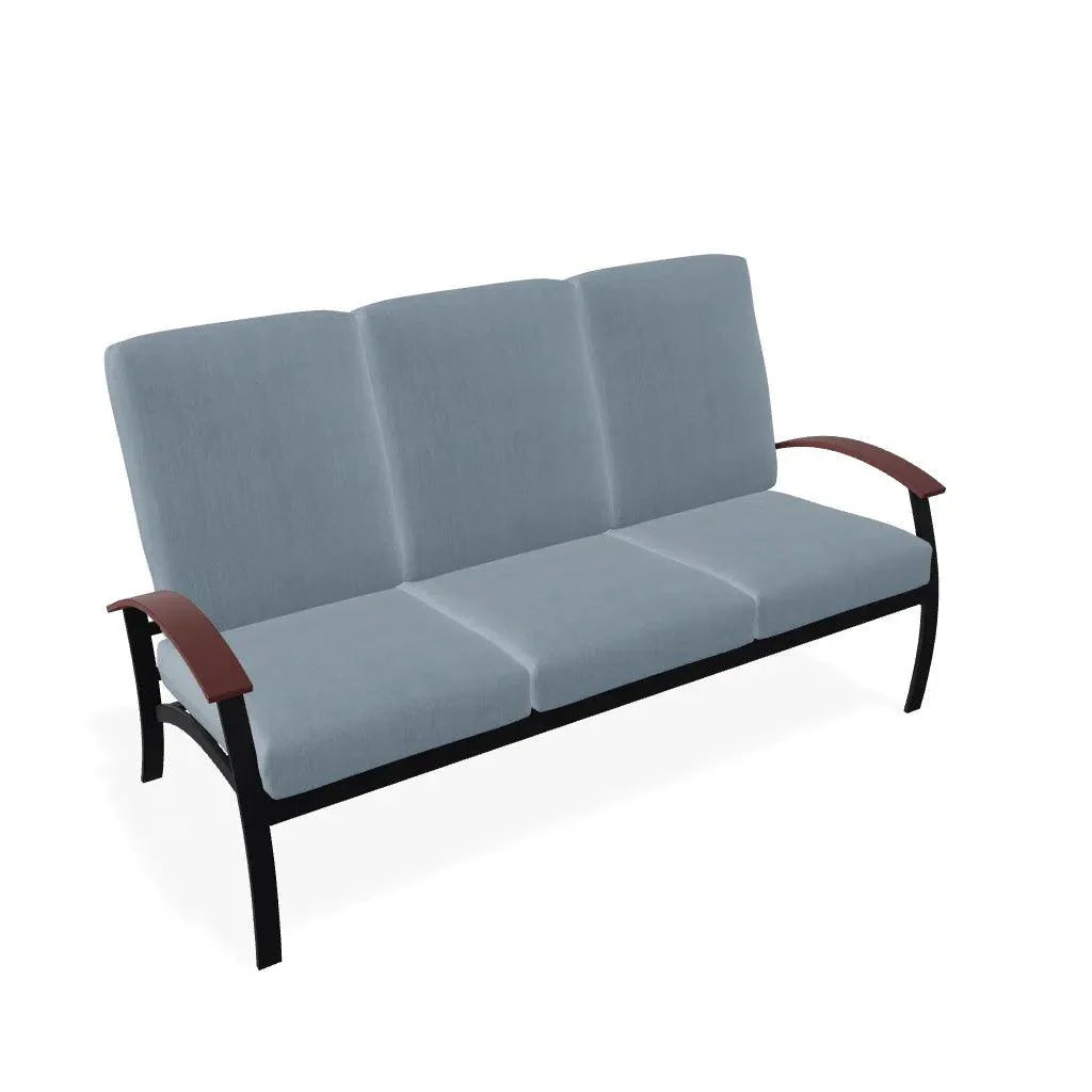 Belle Isle Cushion Three-Seat Sofa MGP Arms