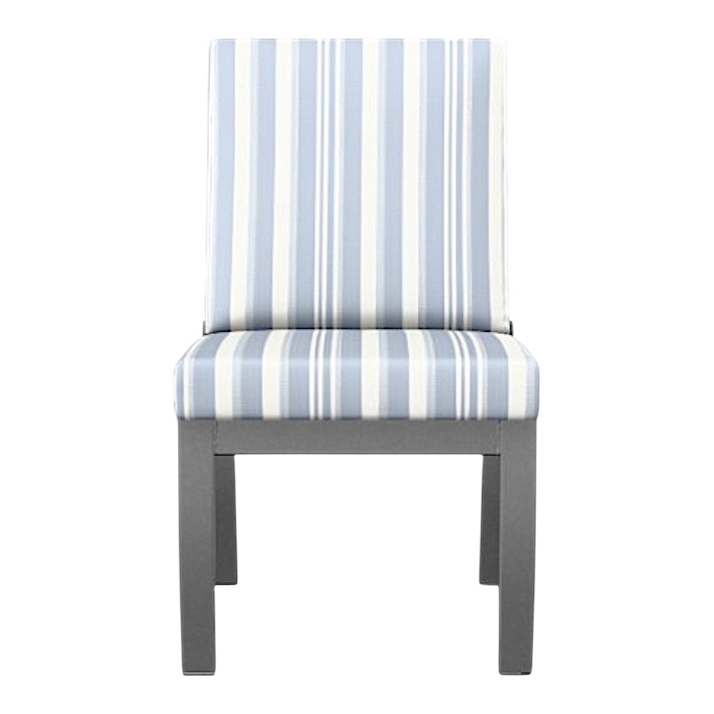 Telescope Belle Isle Deep Seat Cushion Armless Outdoor Cafe Chair 2PC