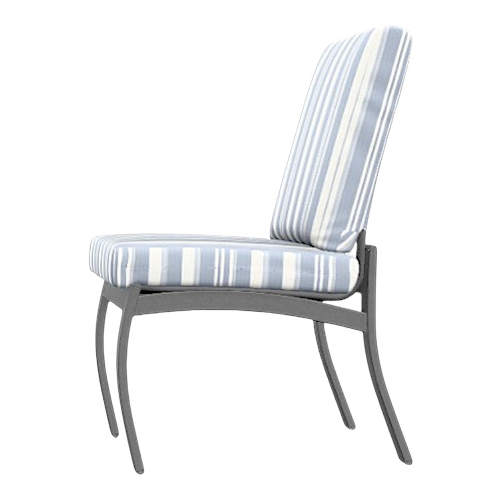 Telescope Belle Isle Deep Seat Cushion Armless Outdoor Cafe Chair 2PC