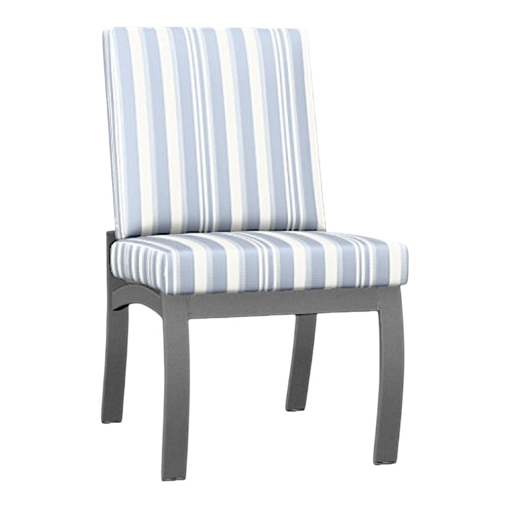 Telescope Belle Isle Deep Seat Cushion Armless Outdoor Cafe Chair 2PC