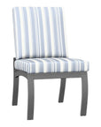 Telescope Belle Isle Deep Seat Cushion Armless Outdoor Cafe Chair 2PC