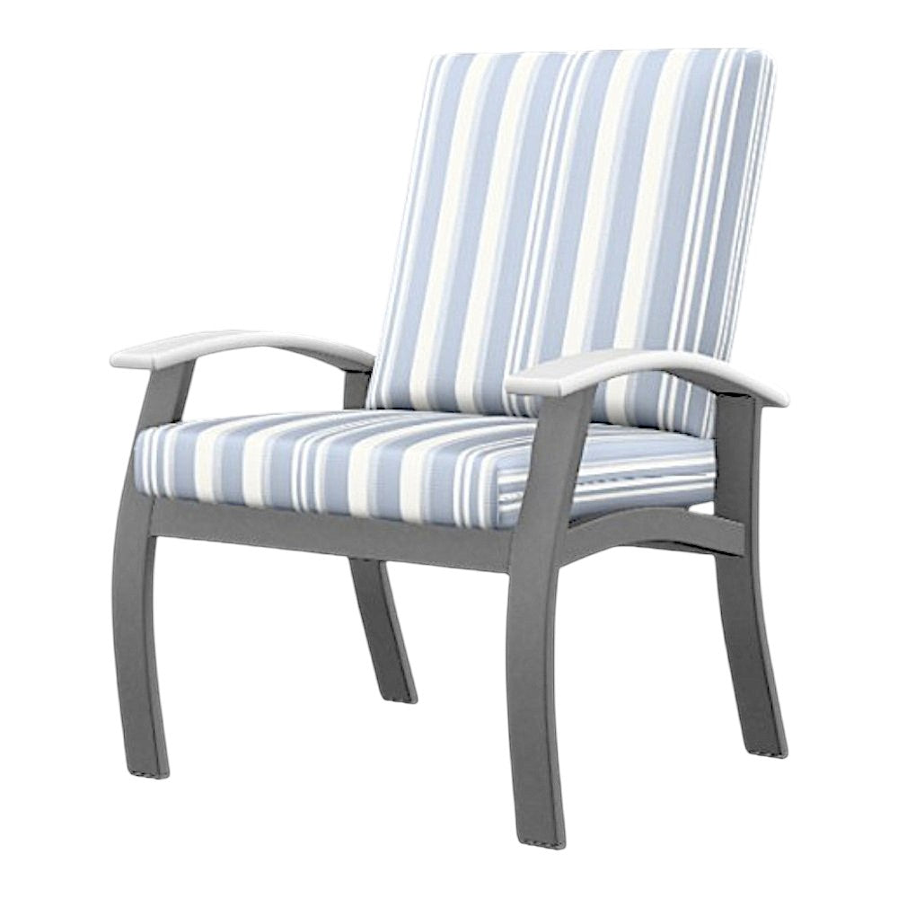 Telescope Belle Isle Deep Seat Cushion Oudoor Cafe Outdoor Arm Chair 2PC
