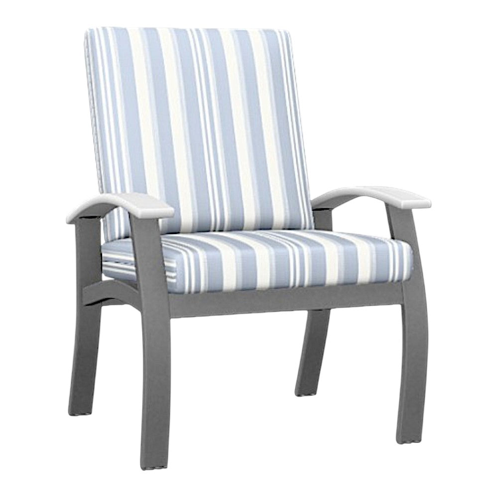 Telescope Belle Isle Deep Seat Cushion Oudoor Cafe Outdoor Arm Chair 2PC