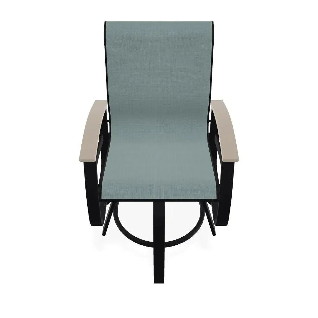 Belle Isle Hidden Motion Polymer Armed Chat Chair