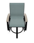 Belle Isle Hidden Motion Polymer Armed Chat Chair