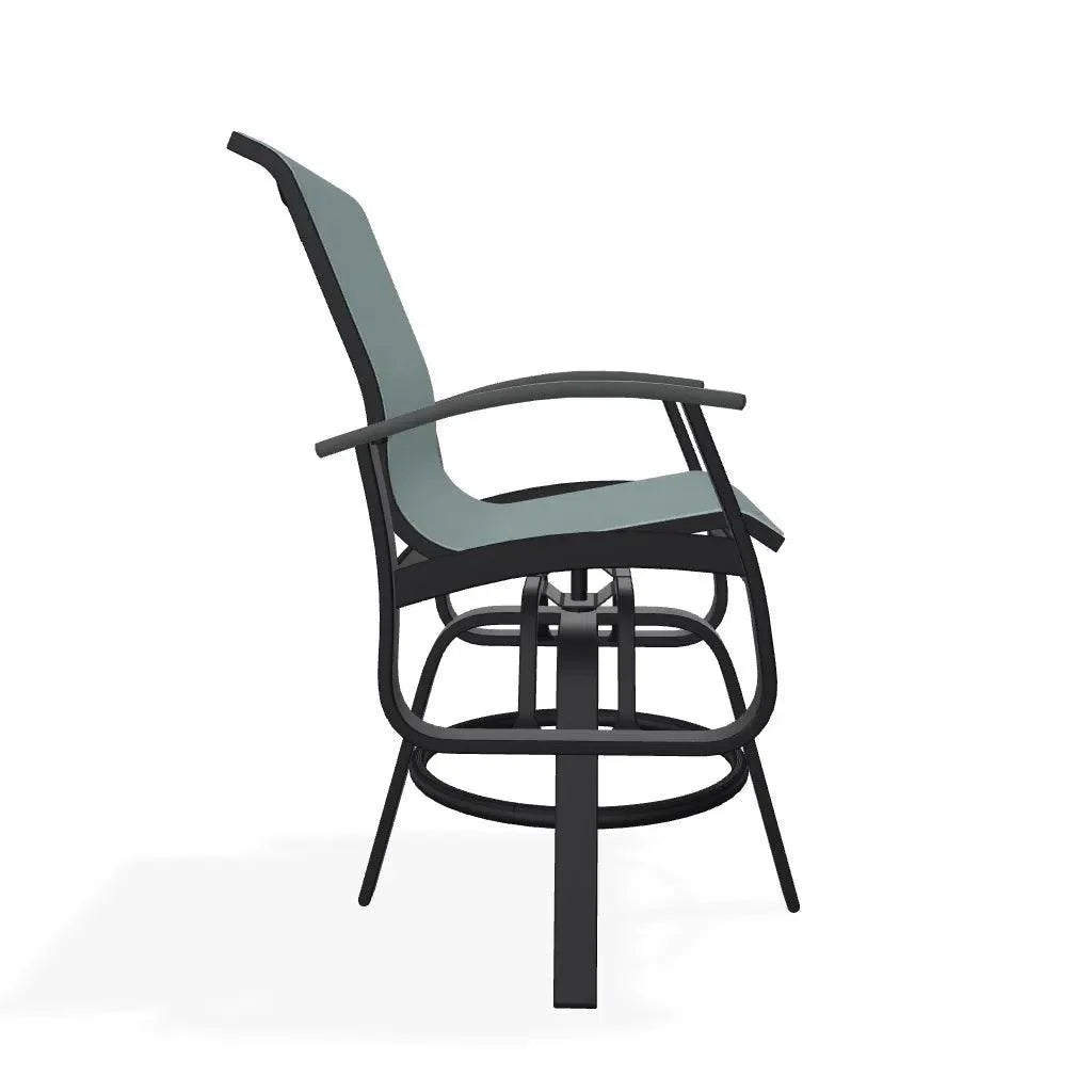 Belle Isle Hidden Motion Polymer Armed Chat Chair