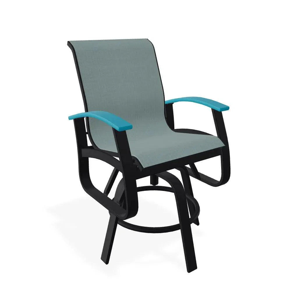 Belle Isle Hidden Motion Polymer Armed Chat Chair