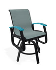 Belle Isle Hidden Motion Polymer Armed Chat Chair