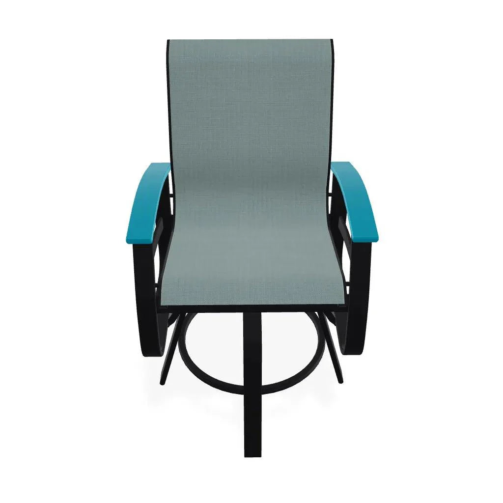 Belle Isle Hidden Motion Polymer Armed Chat Chair