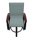 Belle Isle Hidden Motion Polymer Armed Chat Chair