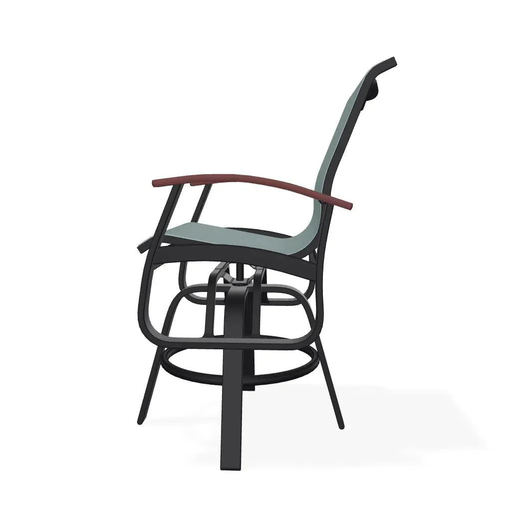 Belle Isle Hidden Motion Polymer Armed Chat Chair