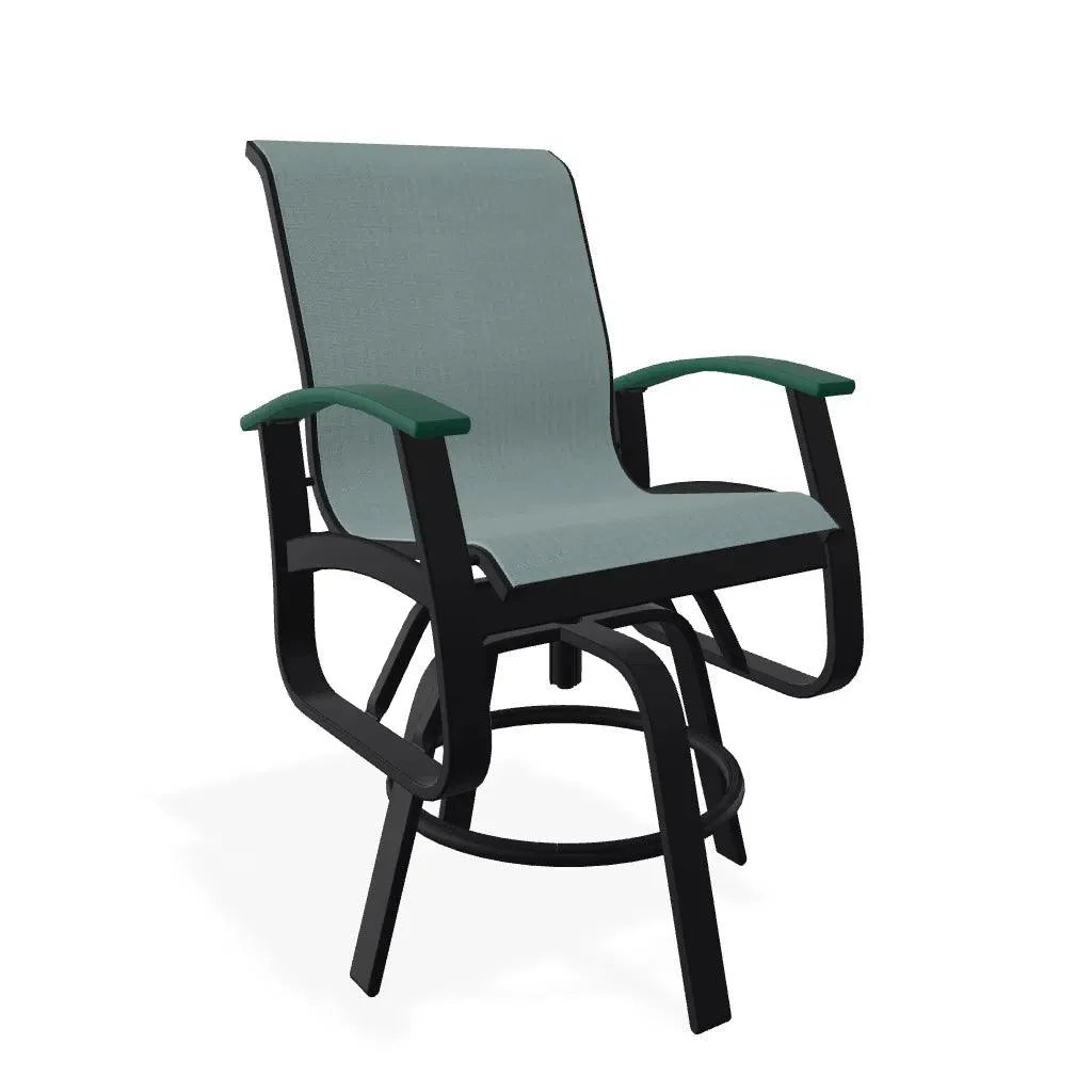 Belle Isle Hidden Motion Polymer Armed Chat Chair