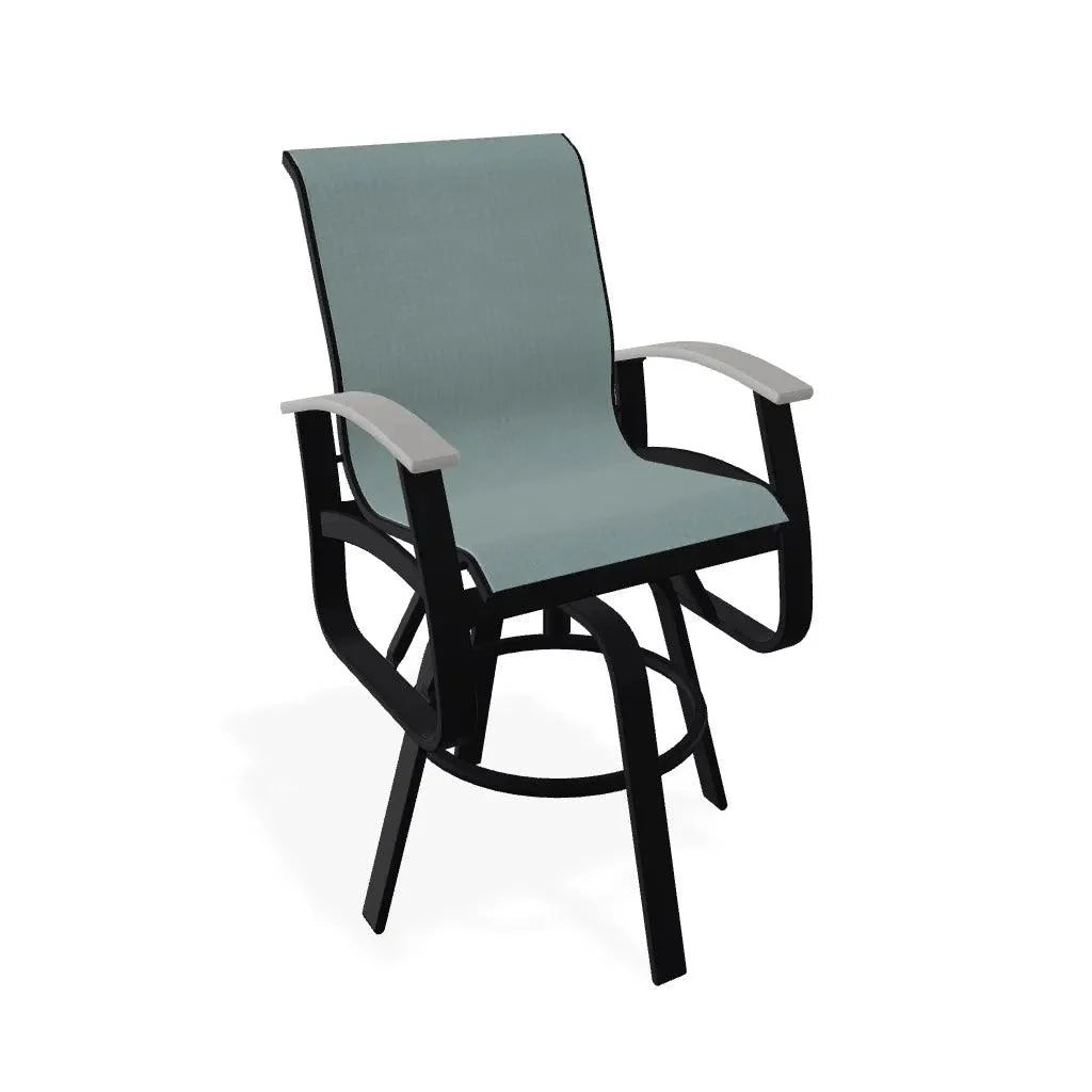 Belle Isle Sling Balcony Height Swivel Arm Chair