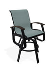 Belle Isle Sling Balcony Height Swivel Arm Chair