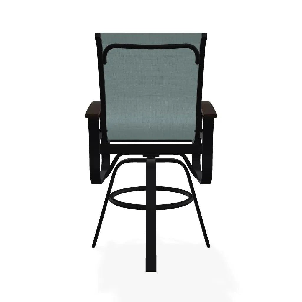 Belle Isle Sling Balcony Height Swivel Arm Chair