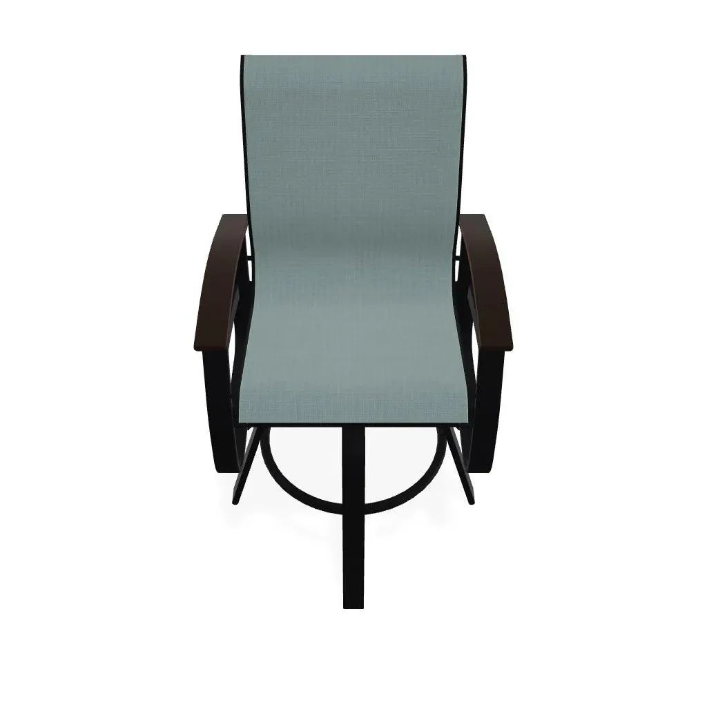 Belle Isle Sling Balcony Height Swivel Arm Chair