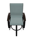 Belle Isle Sling Balcony Height Swivel Arm Chair