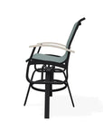 Belle Isle Sling Balcony Height Swivel Arm Chair