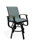 Belle Isle Sling Balcony Height Swivel Arm Chair