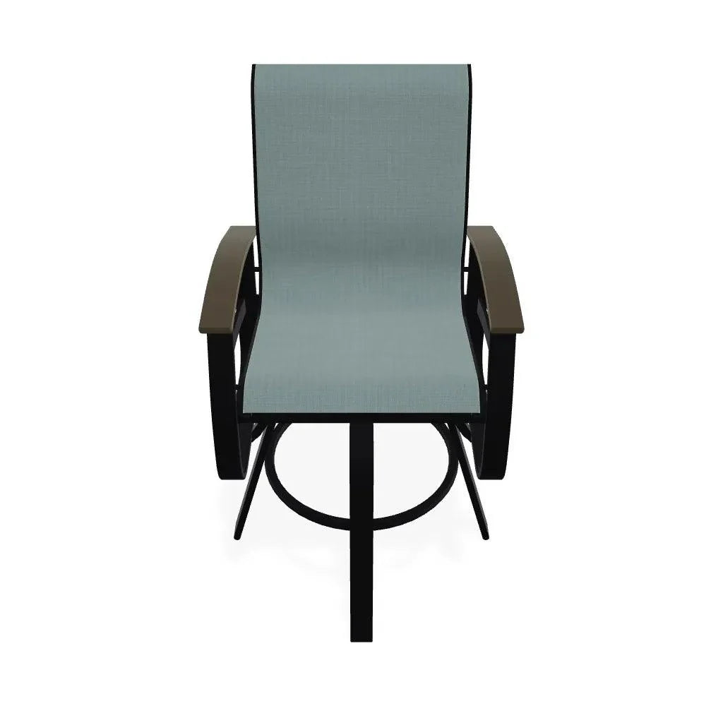 Belle Isle Sling Balcony Height Swivel Arm Chair