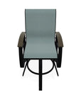 Belle Isle Sling Balcony Height Swivel Arm Chair