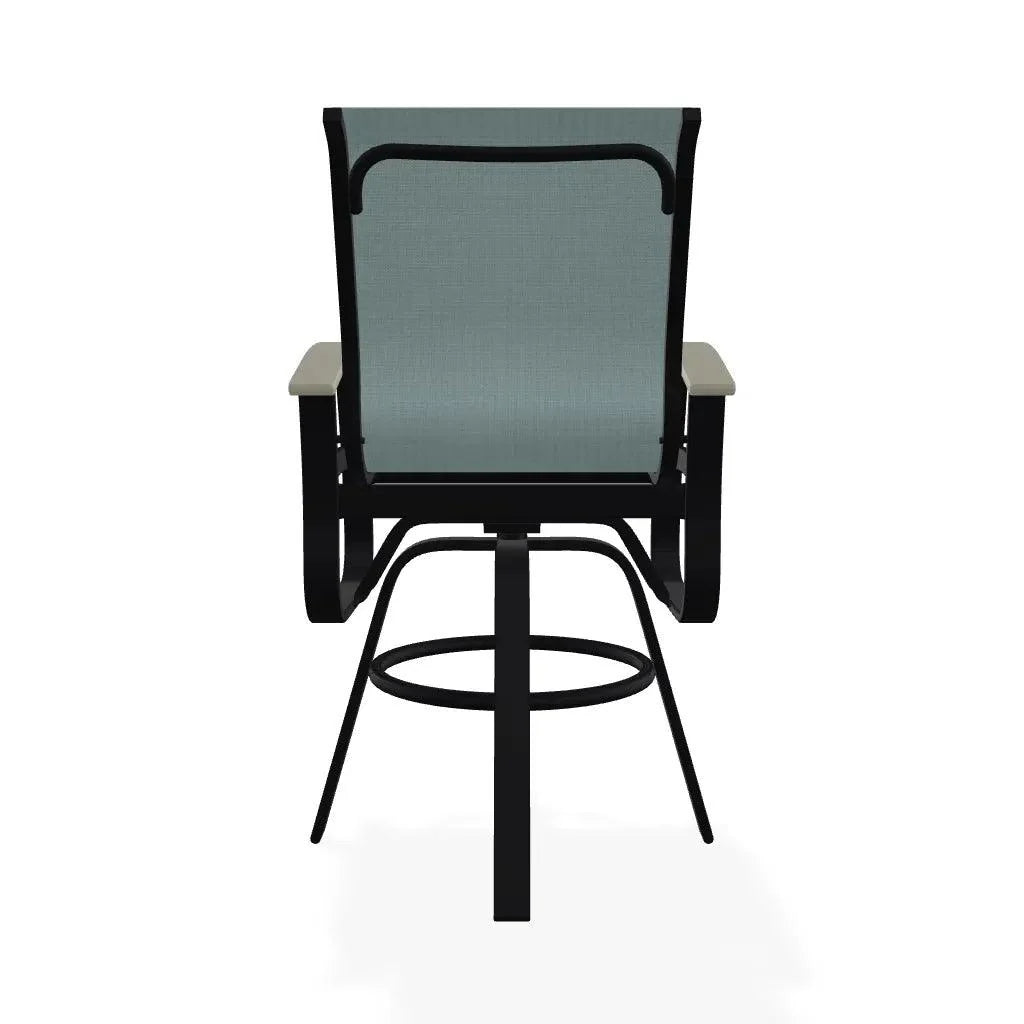 Belle Isle Sling Balcony Height Swivel Arm Chair