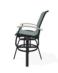 Belle Isle Sling Balcony Height Swivel Arm Chair