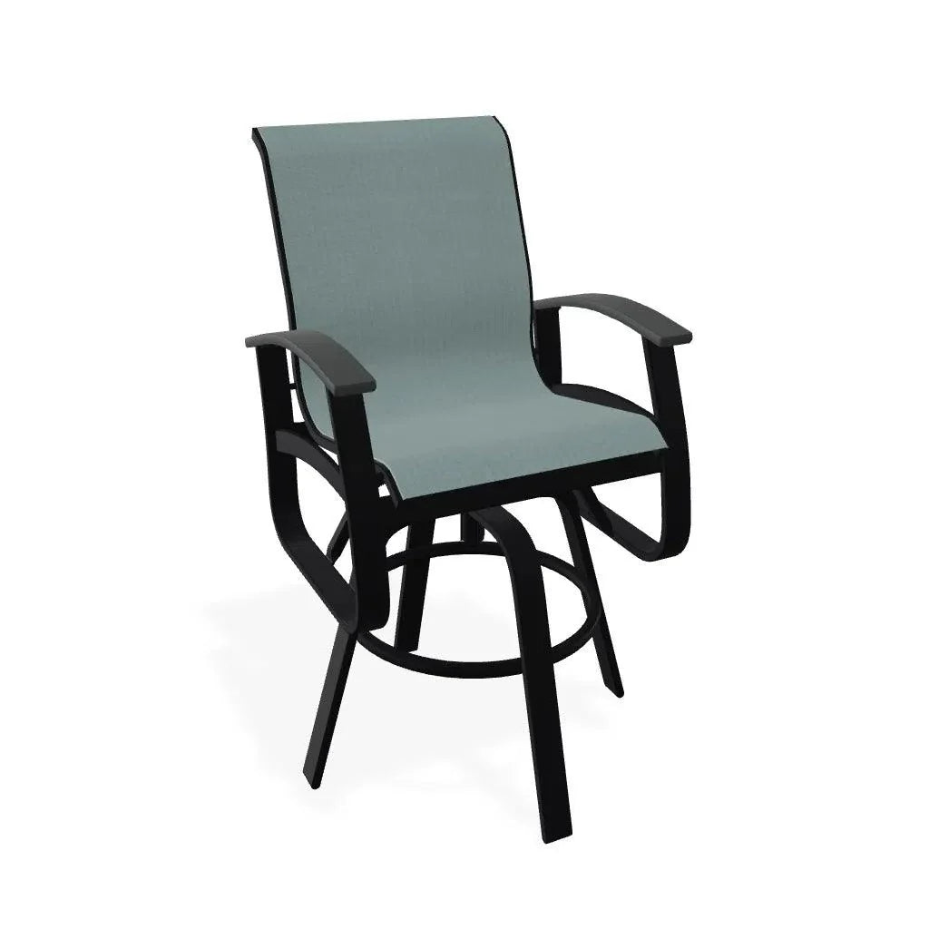 Belle Isle Sling Balcony Height Swivel Arm Chair